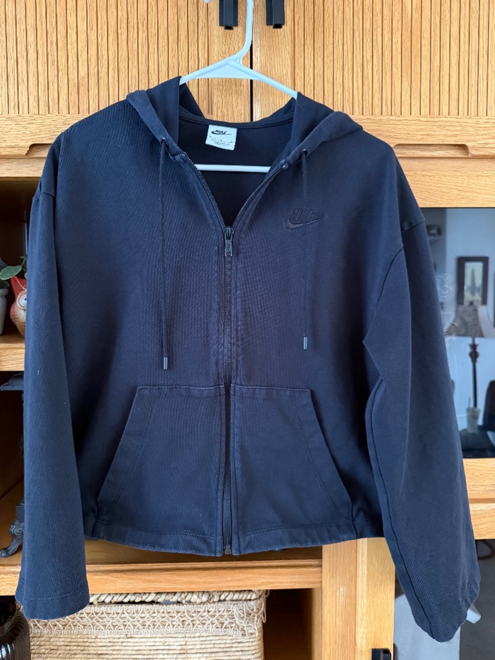 Women's Nike Sportswear Phoenix Fleece Loose Full-Zip Crop Hoodie, Medium